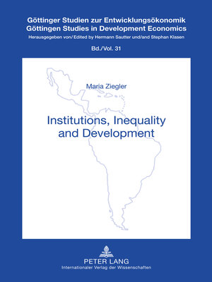 cover image of Institutions, Inequality and Development